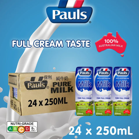 Pauls PURE UHT MILK (250ML x 6) x 4 Carton Sales