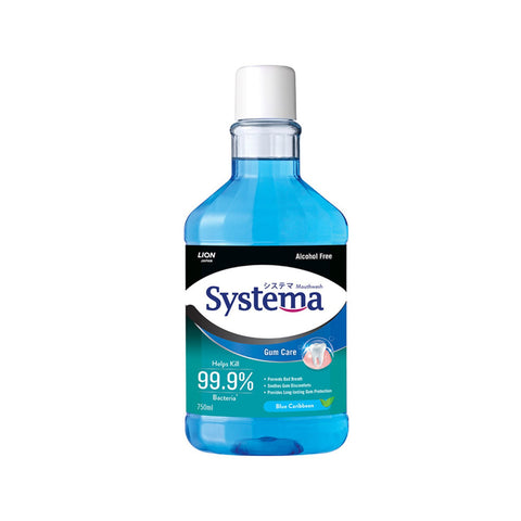 Systema Gum Care Mouthwash Alcohol Free 750ML (Blue Caribbean)