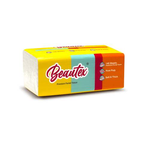 Beautex 3 Ply Softpack Facial Tissues 4 x 140s