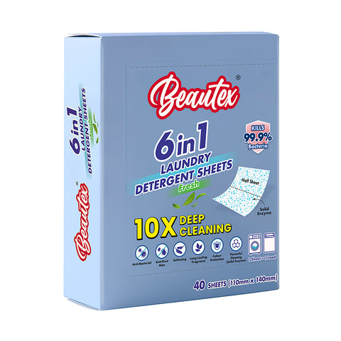 Beautex 6 in 1 Laundry Detergent Sheets 40s