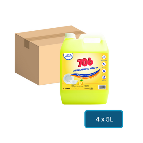TP706 Dishwashing Liquid 5L (Lemon) x 4 Carton Sales