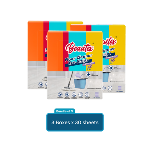 Beautex Floor Cleaner Eco Strip 3 Boxes x 30 Sheets Bundle Sales