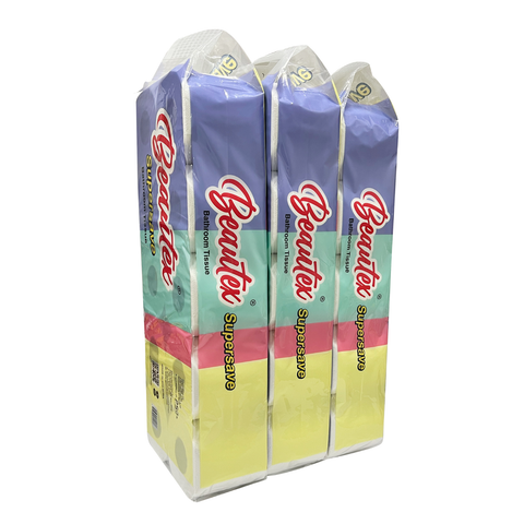 Beautex Supersave Bathroom Tissue (3 Packs x 3) x 10 Rolls x 160 Sheets Carton Sales