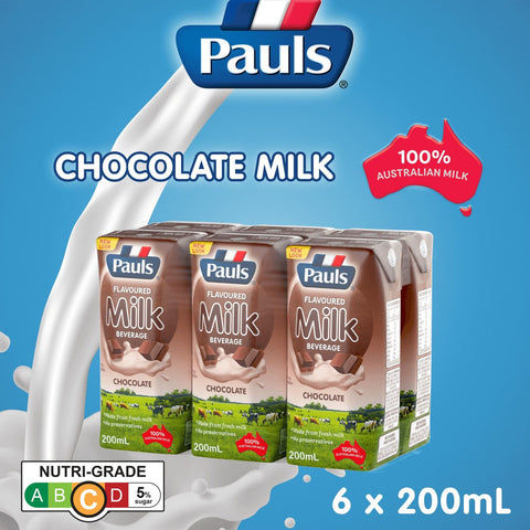 Pauls UHT Milk (Chocolate) 200ML x 4 x 6Packs Carton Sales