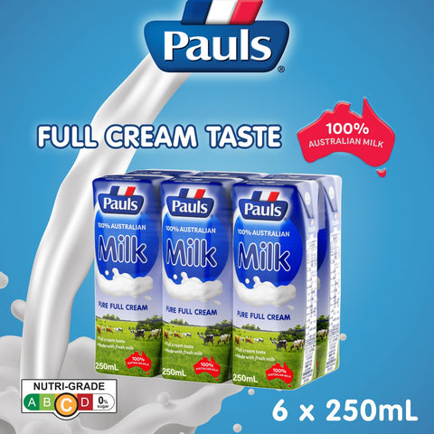 Pauls PURE UHT MILK (250ML x 6) x 4 Carton Sales