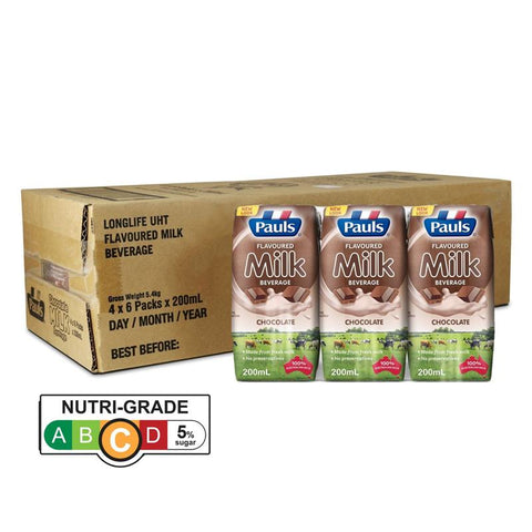 Pauls UHT Milk (Chocolate) 200ML x 4 x 6Packs Carton Sales