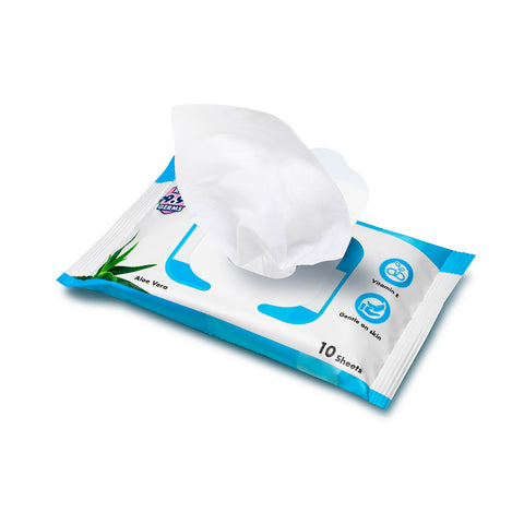 Beautex Anti-bacterial Wipes Aloe Vera 4 Packs x 10S
