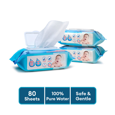 Beautex Pure Water Baby Wipes 3 x 80s