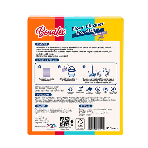 Beautex Floor Cleaner Eco Strip 30 Sheets