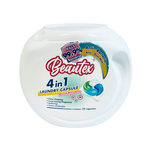 Beautex 4 In 1 Antibacterial And Anti - Dust Mite Spring Blossom Laundry Capsule 52s x 3 (Bundle Sales)
