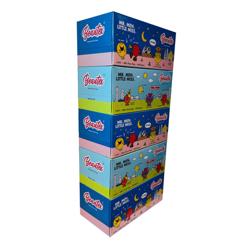 Beautex Mr Men Little Miss 3 Ply 5 Boxes x 100S