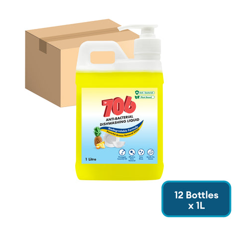TP706 Antibacterial Dishwashing Pineapple 1L x 12 Carton Sales