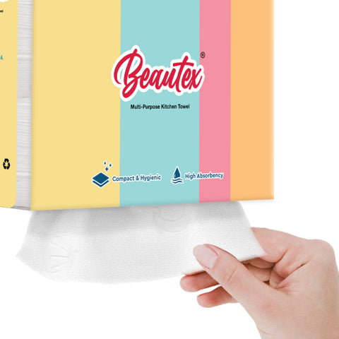 Beautex 2 Ply Hanging Towel 8 Packs x 200S With Hook Carton Sales