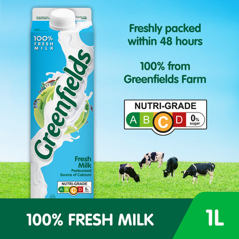 Greenfields ESL Milk 1L (Full Cream)-  (Buy 2 at $6.65)