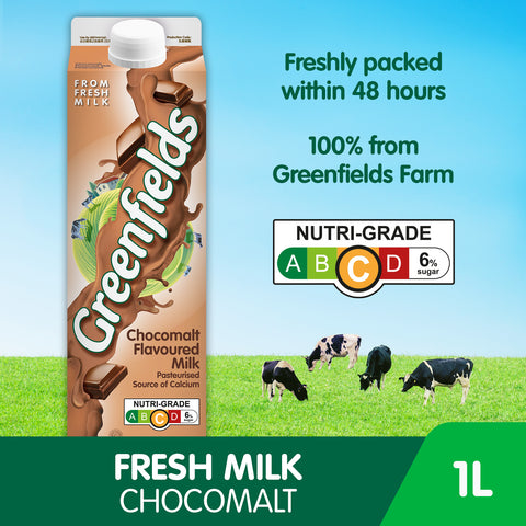 Greenfields ESL Milk 1L (Chocolate Malt ) - (Buy 2 at $6.65)