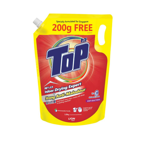 Top Concentrated Liquid Detergent Refill 1.6KG+200G (Anti Bacterial)