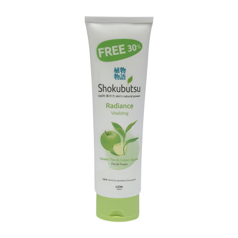 Shokubutsu Radiance Facial Foam 100g +Free 30% (Vitalizing)