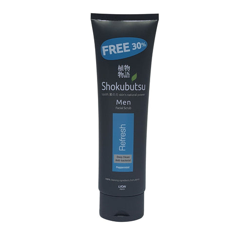 Shokubutsu Men Facial Scrub 100g +Free30% (Refresh)