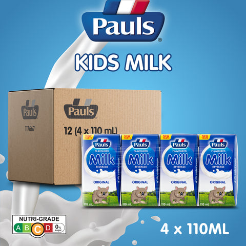 Pauls UHT Kids Milk (Original) 110ML 12 X 4Packs