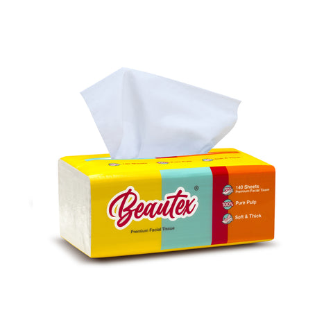 Beautex 3 Ply Softpack Facial Tissues 10 x 4 x 140s Carton Sales