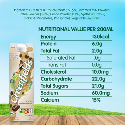 Greenfields ESL Milk  1L (Mochaccino)