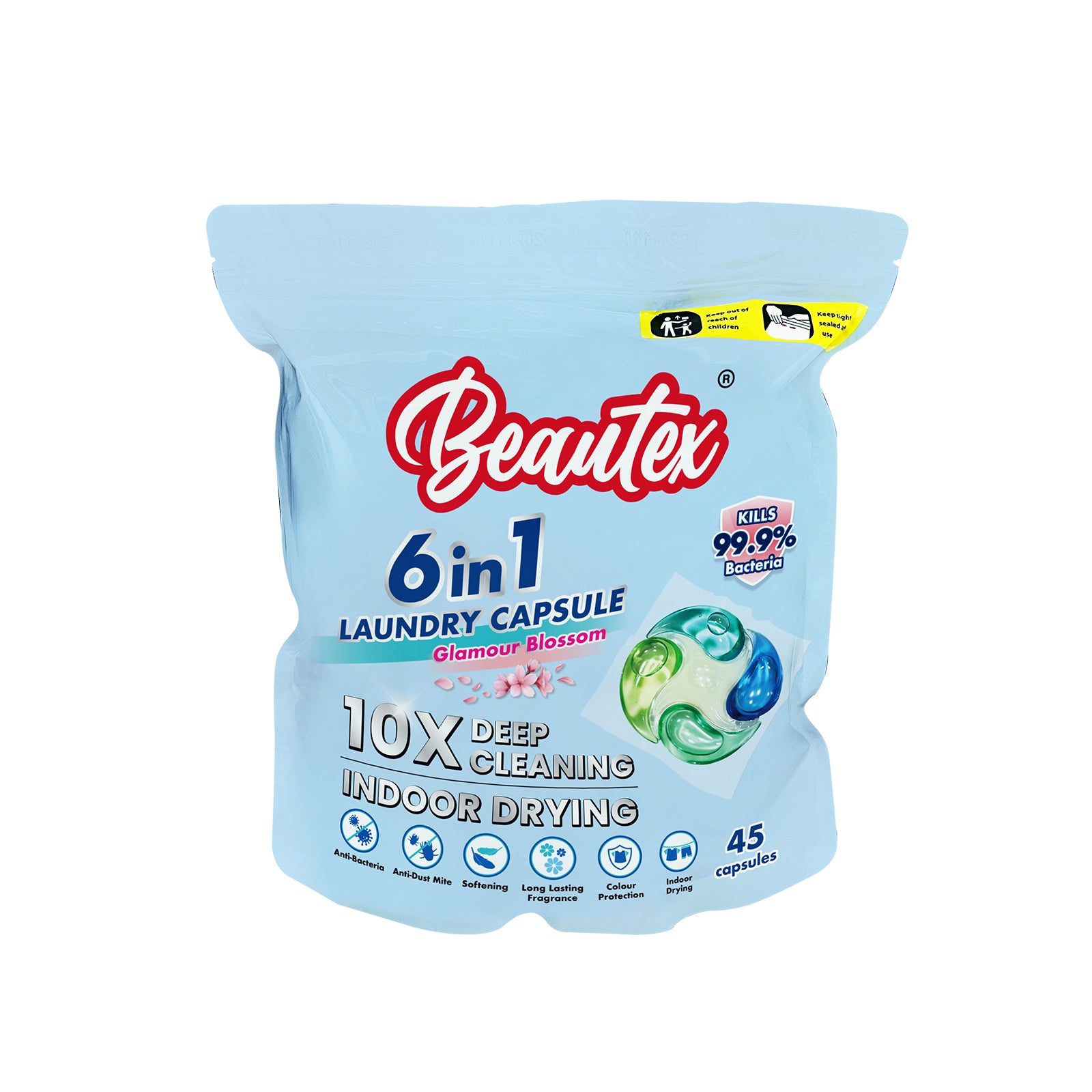 Beautex 6in1 Glamour Blossom Laundry Capsule 45 Pods – PSC e-store