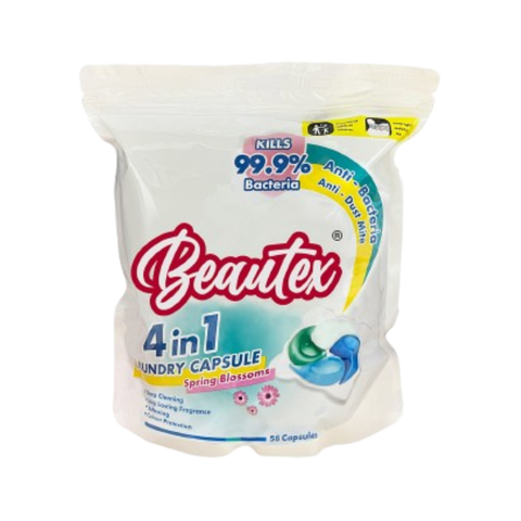 Beautex 4 In 1 Antibacterial And Anti - Dust Mite Spring Blossom Laundry Capsules Refill Pack (3 packs x 56 pcs) Bundle Sales