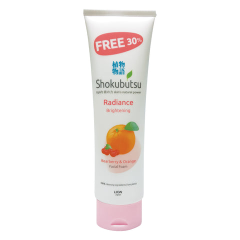 Shokubutsu Radiance Facial Foam 100G + Free 30% (Brightening)