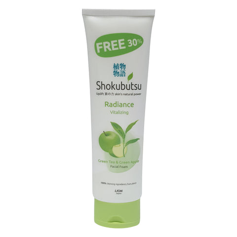 Shokubutsu Radiance Facial Foam 100G + Free 30% (Vitalizing)