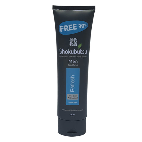 Shokubutsu Men Facial Scrub 100G + Free30% (Refresh)