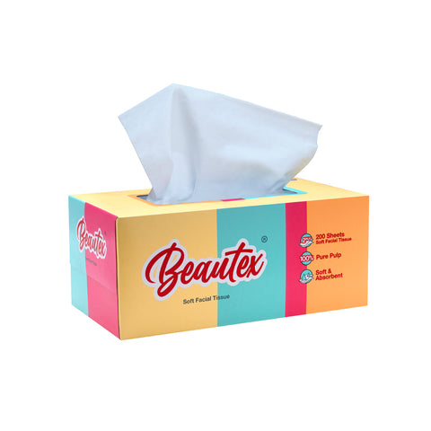 Beautex 2 Ply Tissue Box 10 x (5 packs x 200S) Carton Sales