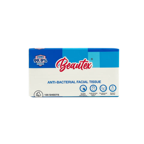 Beautex 3 Ply Anti-Bacterial Facial Tissues 4 Packs X 120S