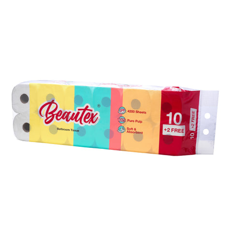 Beautex 2 Ply Toilet Paper (10 + 2 rolls x 350S)