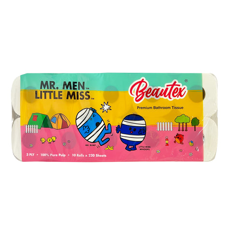 Beautex 3 Ply Mr. Men Little Miss Pure Pulp Toilet Paper (10 rolls x 220S)