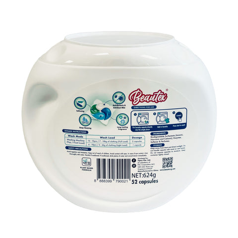 Beautex 4 In 1 Antibacterial And Anti - Dust Mite Spring Blossom Laundry Capsules 52 pcs