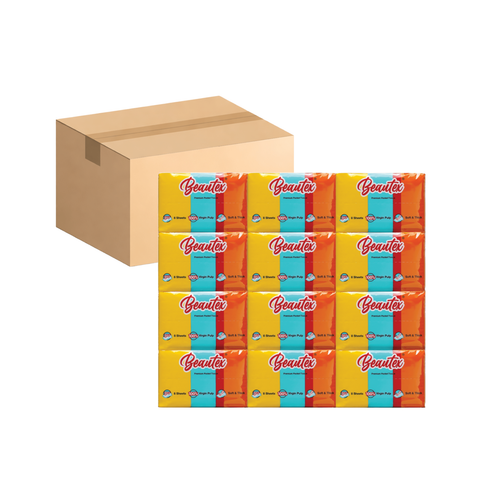Beautex 3 Ply Pure Pulp Pocket Tissue 10 x 6 x (12 packs x 8S) Carton Sales