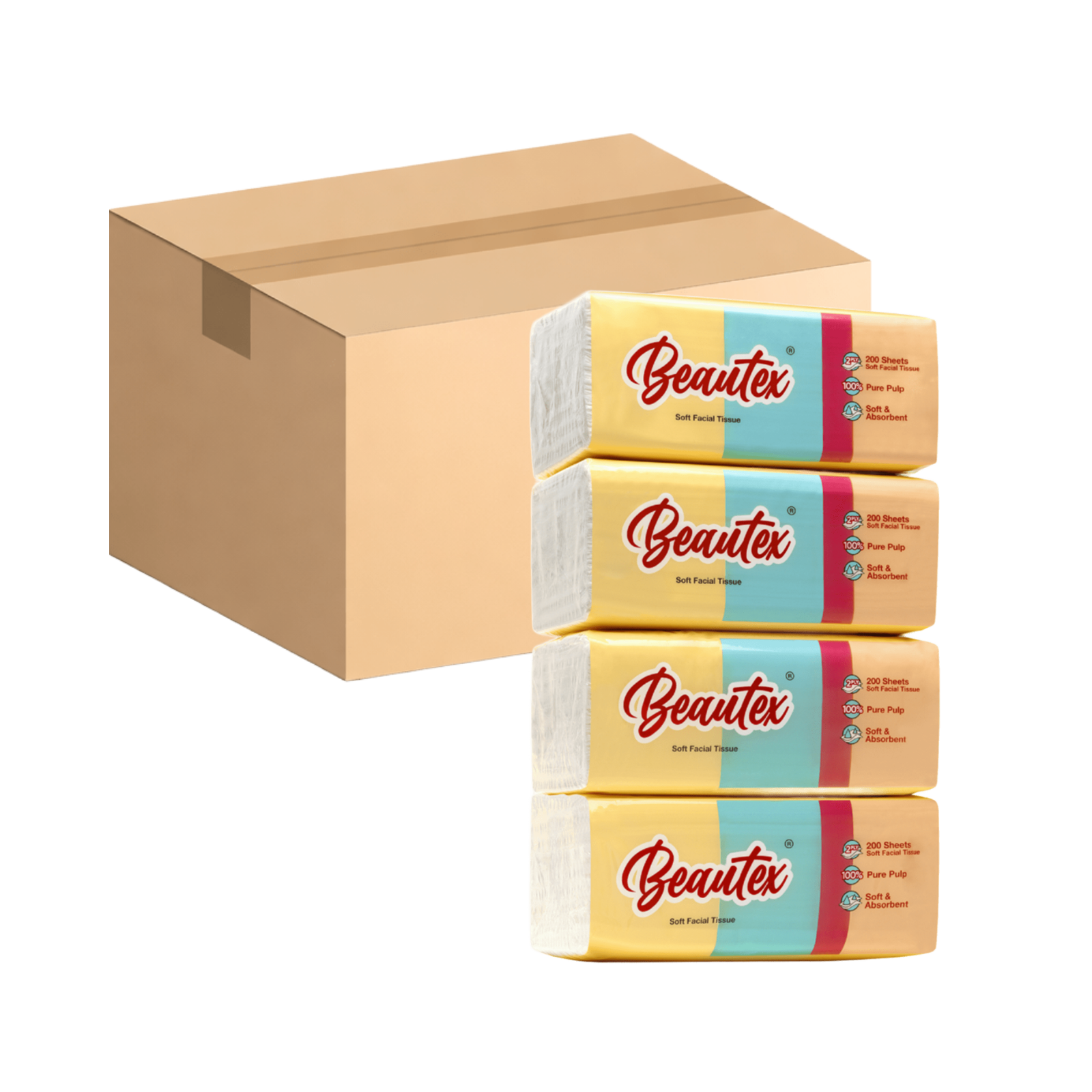 Beautex 2 Ply Facial Tissue Soft Pack 50 x 200S (Carton Deal) – PSC e-store