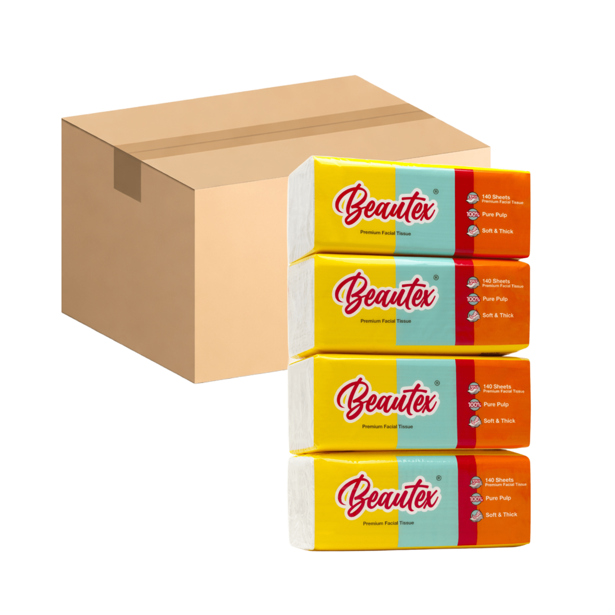 Beautex 3 Ply Premium Facial Tissue Soft Pack 40 x 140S (Carton Deal ...