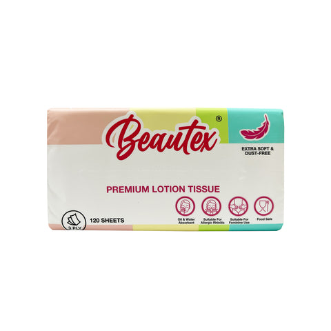 Beautex 3 Ply Premium Lotion Tissues 8 x 4 X 120s Carton Sales