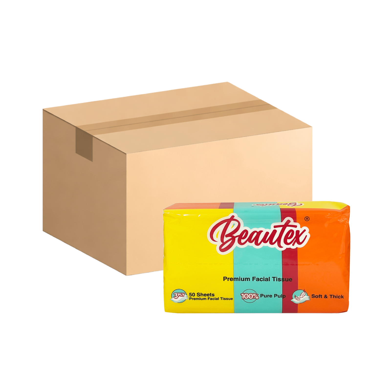 Beautex 3 Ply Travel Pack Tissue 24 x (3 packs x 50S) Carton Sales ...