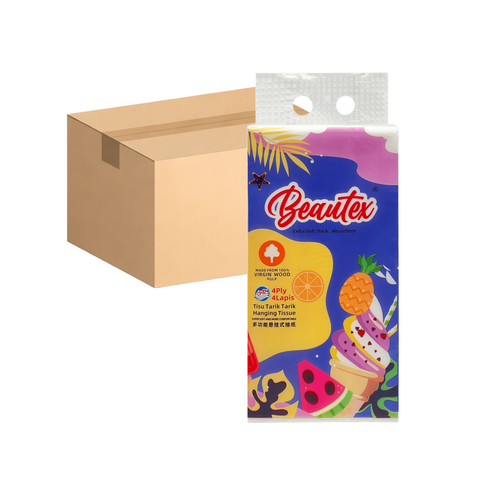 Beautex 4 Ply Hanging Tissue 5 x (4 packs x 250S) Carton Sales