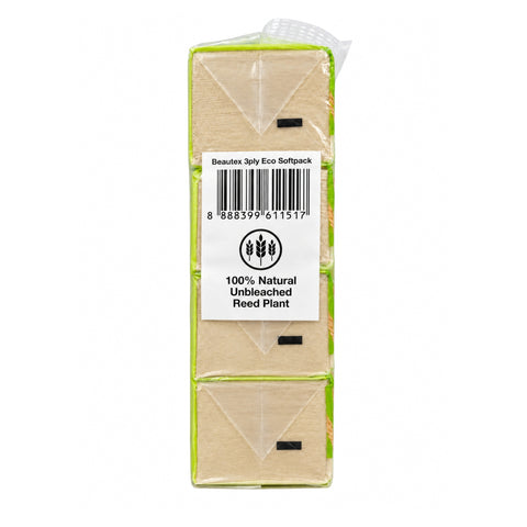 Beautex 3 Ply Premium Sustainable Facial Tissue Soft Pack 4 x 100S