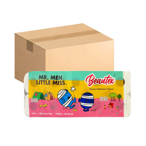 Beautex 3 Ply Mr. Men Little Miss Premium Bathroom Tissue 100 x 220S (Carton Deal)