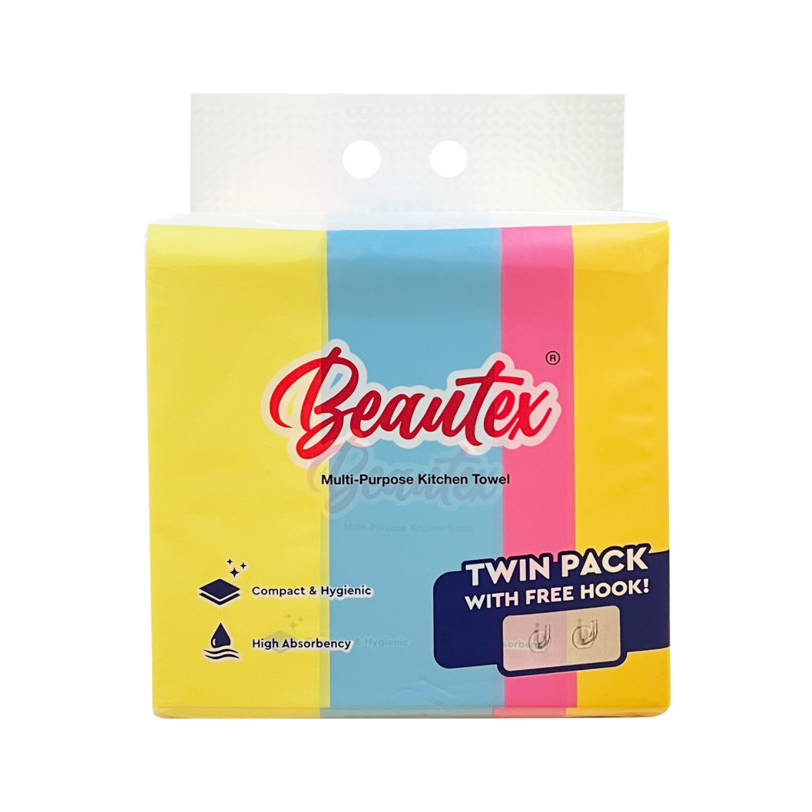 Beautex 2 Ply Hanging Towel With Hook (2 packs x 200S) – PSC e-store