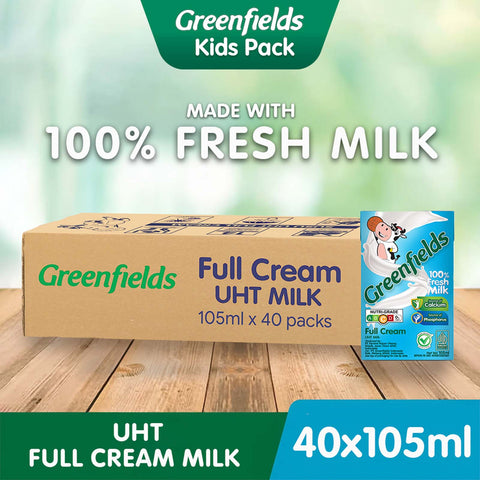 Greenfields UHT Full Cream Milk 105ml x 4s x 10s (Case)