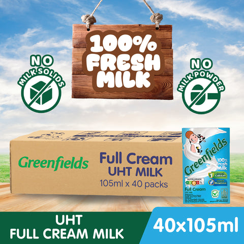 Greenfields UHT Full Cream Milk 105ml x 4s x 10s (Case)