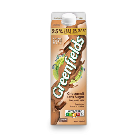 Greenfields ESL Milk 1L (Chocolate Malt Less Sugar)