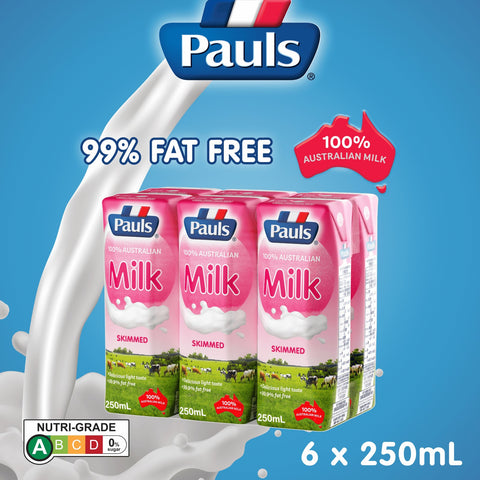 Pauls UHT MIilk  6S X 250ML (Skimmed)