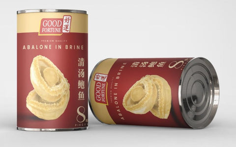 Good Fortune Abalone in Brine (8pcs) 425G x 4 Cans Bundle Sales (Buy 4 For price of 3)