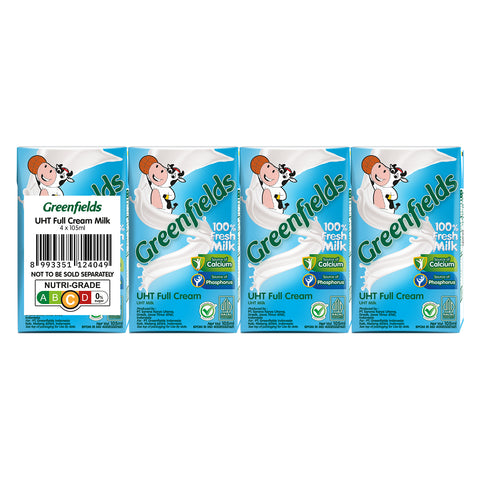 Greenfields UHT Full Cream Milk 105ML x 40 (Carton Deal)